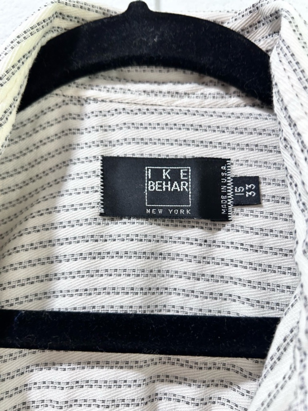 Ike Behar Long-Sleeve Striped Dress Shirt - White & Gray - Picture 4 of 16